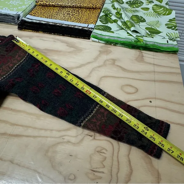 Vintage Cherry Lewis England Wool Jacquard Heritage Cardigan Sweater‎ Olive Med - Image 10