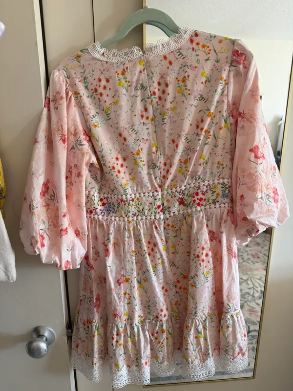 pants store pink floral dress - Image 2