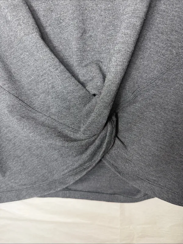 lululemon athletica tuck and gather Twist Front Pullover - Charcoal - Image 2