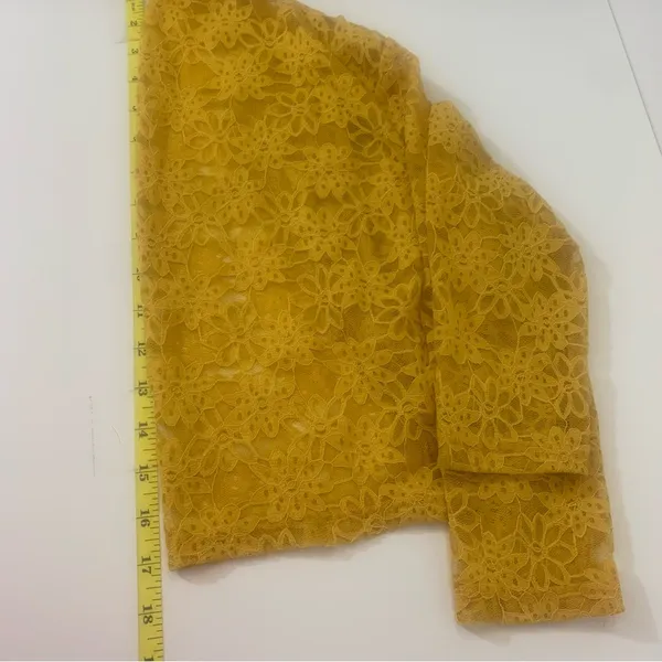 Women’s‎ L Yellow Lace Bolero Jacket Whimsical Fairy Romantic Feminine Festival - Image 5