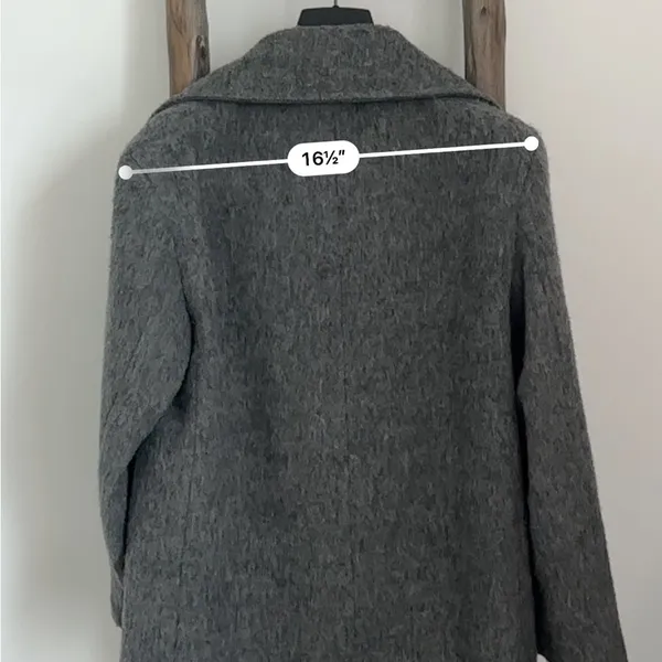 Gray Warm Coat Blazer Oversized XS - Image 3