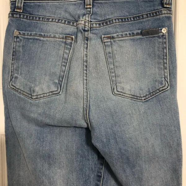 7 For All Mankind Criss Cross Denim Jeans Women's Size 24‎ Trendy - Image 11