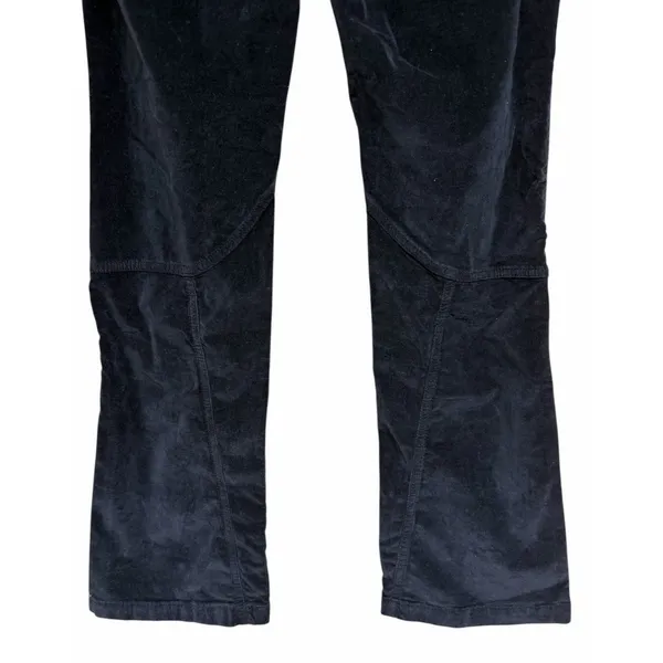 Free People Hit‎ Back Slim Flare Pants Black Velvet Women's Size 8 - Image 6