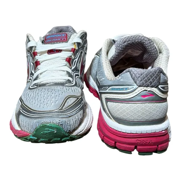 Brooks Ghost 8 Running Shoes Silver Pink - Image 4