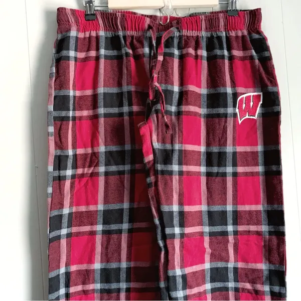 Bottom Drawer Sleepwear Ladies UW Badger Red Plaid PJ Lounge Pant Set L - Image 5