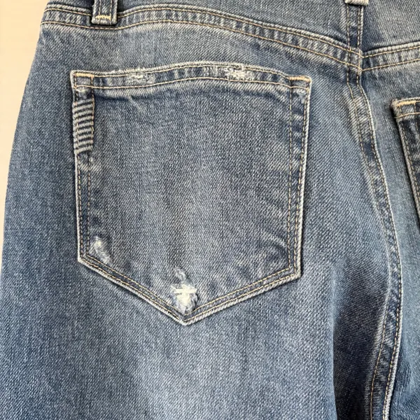 Paige Leenah Ankle Wide Leg Jeans Allegro Blue Distressed Raw Hem 25 NWOT - Image 6