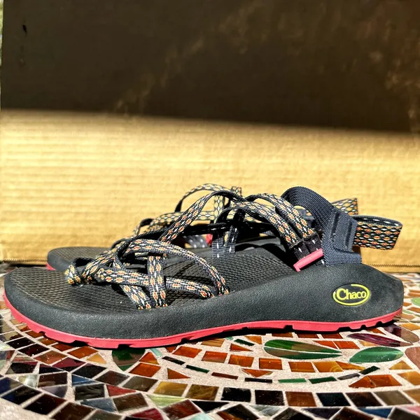 Chaco ZX/2 Sandals Waterproof Adjustable Toe Loop Chacogrip Black Red 10 - Image 3