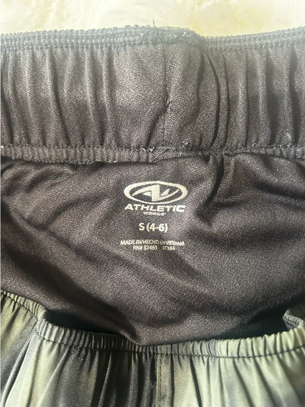 Dark Green-Black Athletic Works shorts  - Image 2