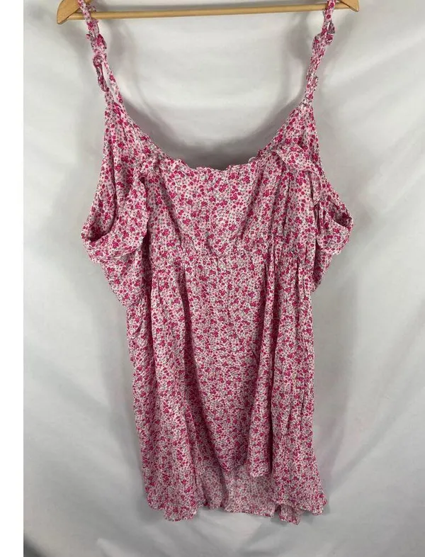 City Chic Foolish Ditsy Dress in Blush Size XXL / 24 - Image 6