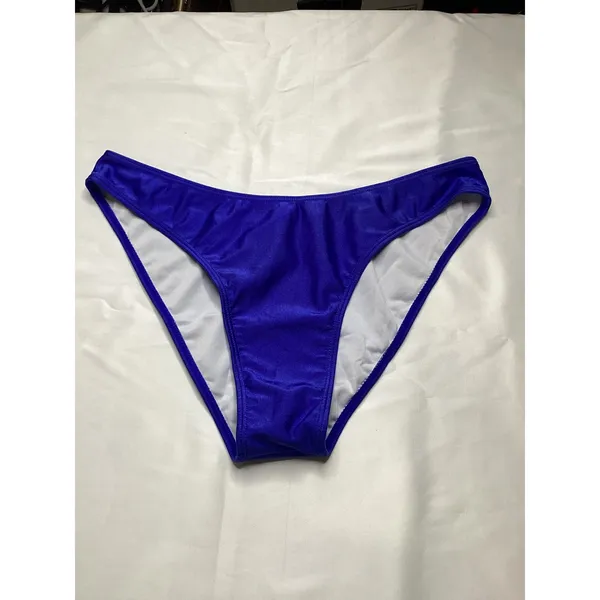 Zaful Royal Blue Tie underwire Front Ruched Bikini Set‎ High Leg 2pcs M Swimsuit - Image 5