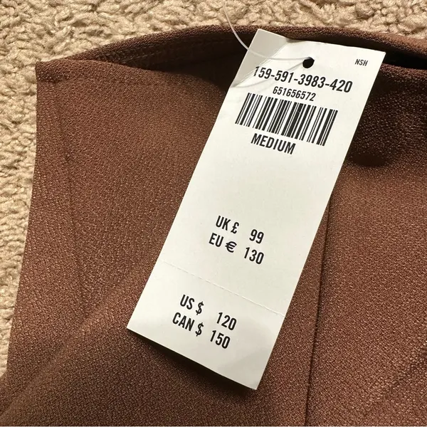 NWT Abercrombie & Fitch Chocolate Brown Satin Maxi - Image 7