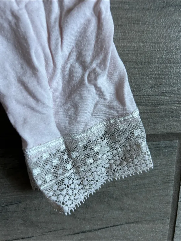 Victoria's Secret Pale Pink Long-Sleeve Button Front Pajama Top - Image 4