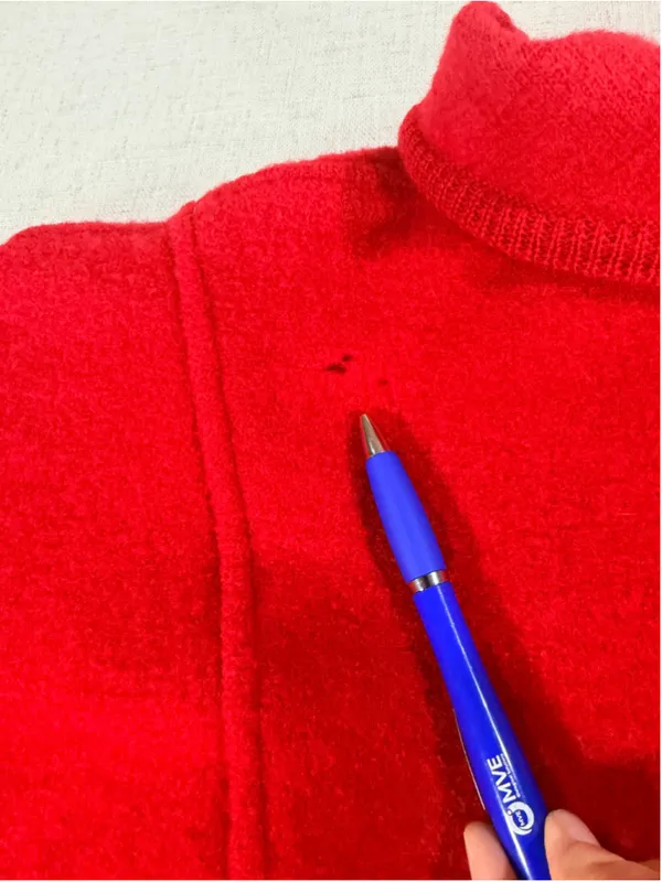 Vintage The Eagle’s Eye 100% Wool Shawl Collar Cropped Cardigan Jacket Red 12 - Image 5