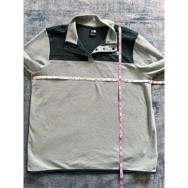 The North Face Green Glacier Snap-Neck Fleece Pullover Women's Size XL - Image 6