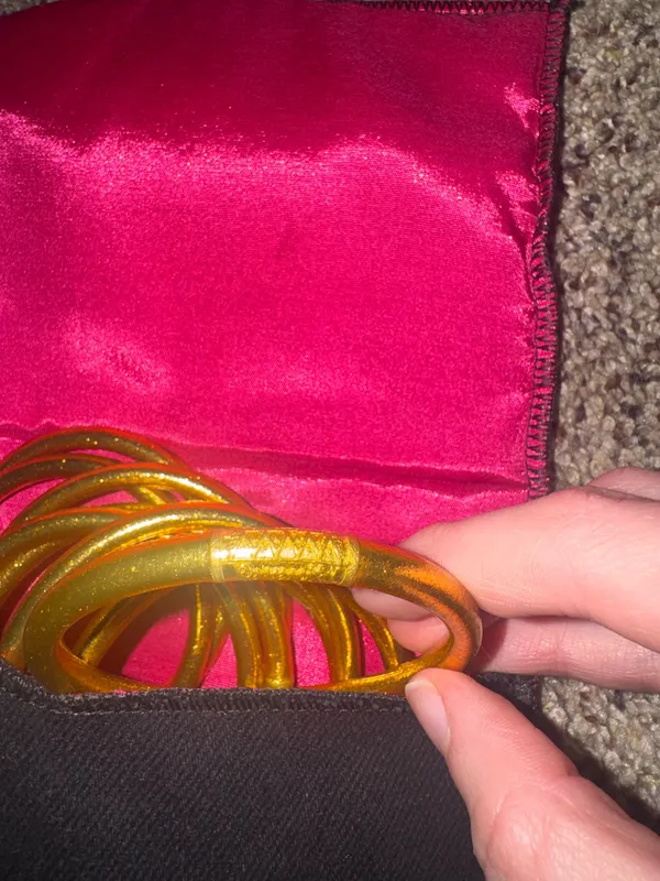 Budha Girl Bangles Gold All-Weather AWB Set of 9 Large - Image 3