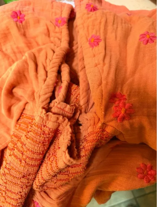 Free People Dahlia Embroidered Maxi Dress in Melon - Image 13