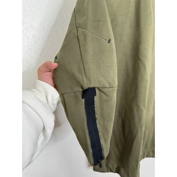 Nike Tech Pack Long Sleeve Mock‎ Neck Top Olive Green DD5626-222 Womens S - Image 3