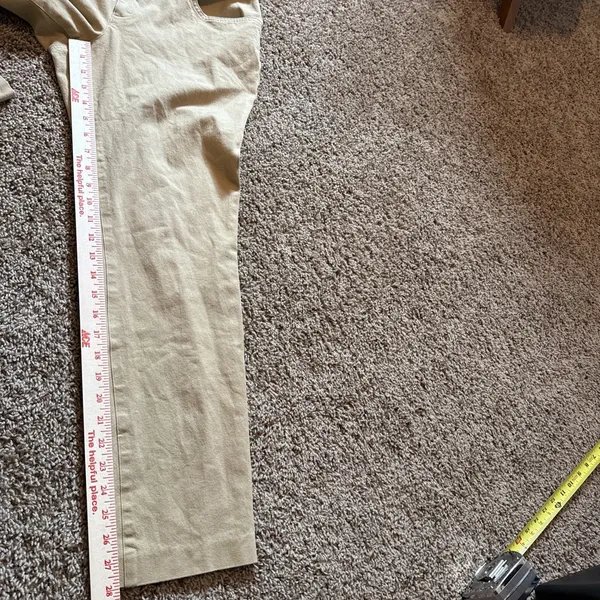 Lauren Ralph Lauren Women's Khaki Stretch Jeans Size 12 - Image 6