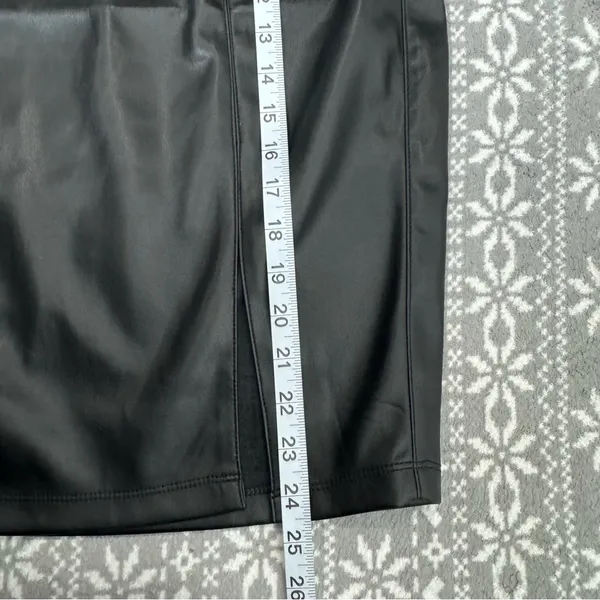 Liverpool NWT‎ Stitch Fix Faux Leather Skirt Pencil Side Slit Black 18W Workwear - Image 10