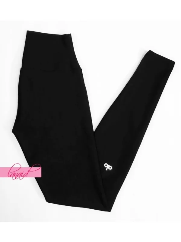 Alo High-Waist Airlift Leggings Black Hi-Rise Waisted Tights Full-Length Pants - Image 6