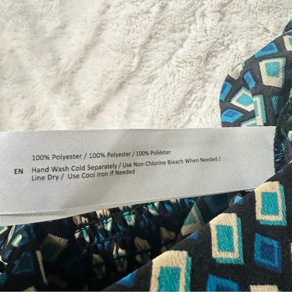 Band of Gypsies Colette Teal Geometric Mini Skirt Size M Cottagecore - Image 8
