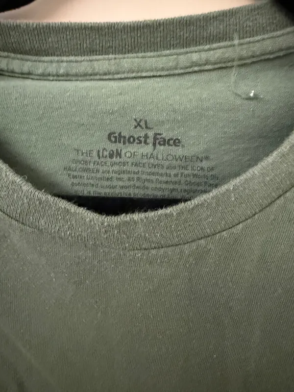 Ghost face T shirt Green Size XL - Image 3
