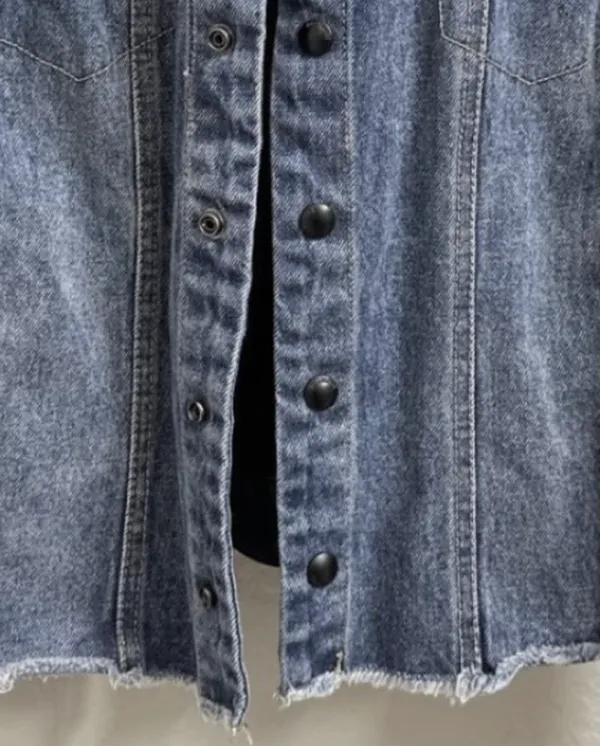 Blank NYC Faux Leather Denim Hybrid Jacket - Image 9