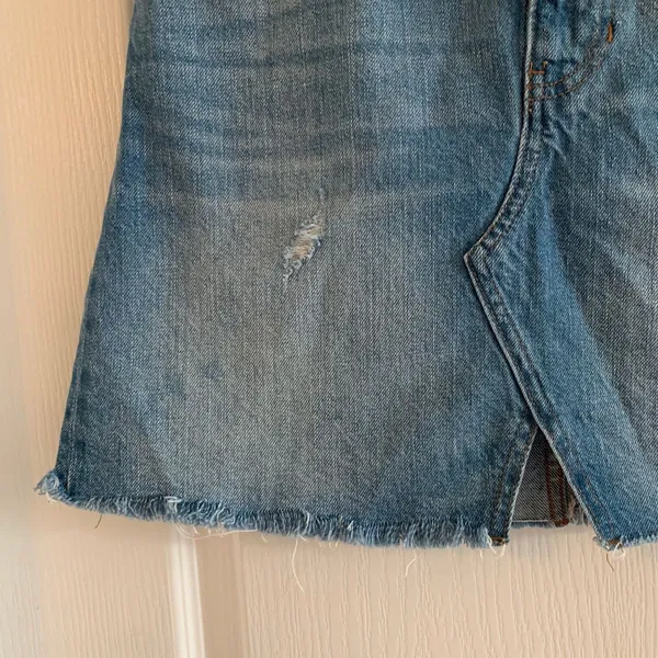 Madewell Women’s 25 Rigid Denim A-Line Mini Skirt in Keene Wash Cutout Edition - Image 2
