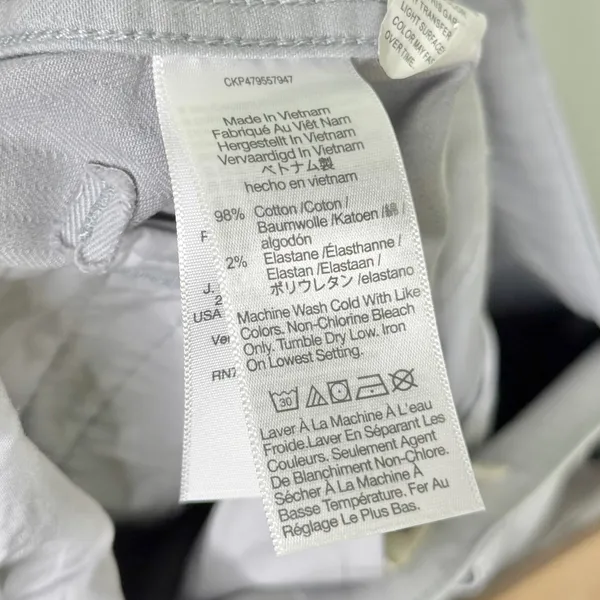 Madewell The Garment Dyed ‘90s Straight Cargo Pant Solstice Grey Blue Size 33 - Image 13