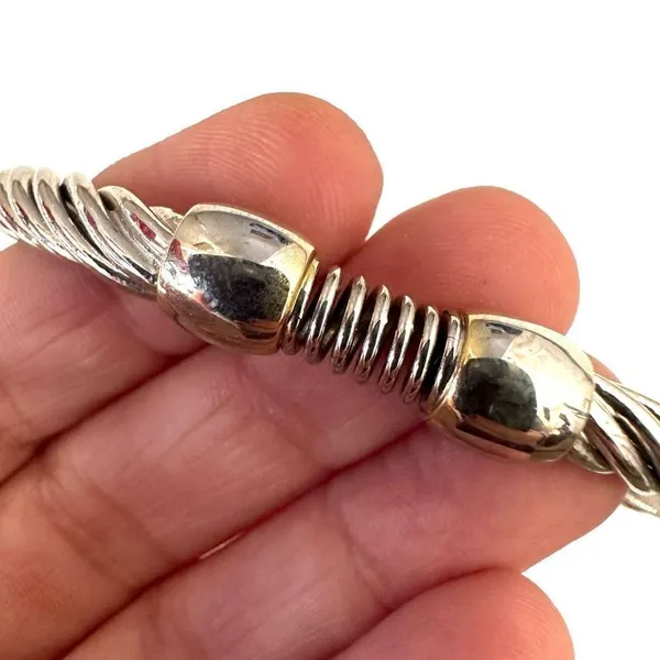 Silver tone bangle bracelet Silver - Image 3
