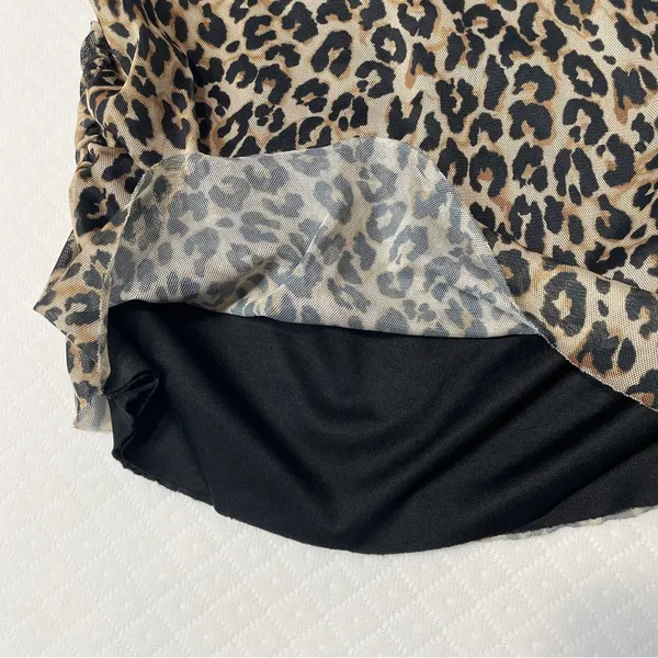 White House Black Market Mesh Cheetah‎ Print Tank Top Women’s size small - Image 5