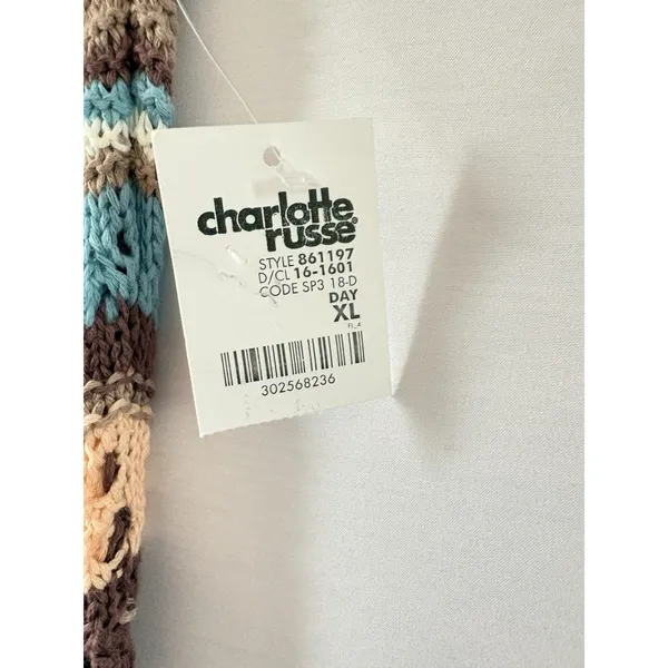 Say What Womens Retro Crochet Knit crop‎ sweater XL NwT - Image 8