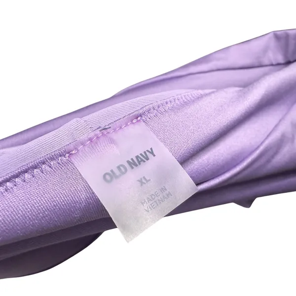 Old Navy Banded High Waist French Cut Bikini Bottoms Size XL Purple Beach Summer - Image 4