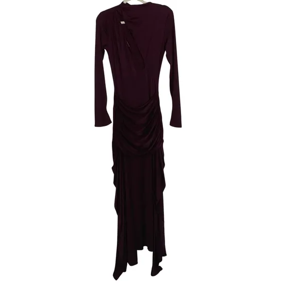 Babyboo Tahnee Maxi Dress Plum Womens Cutout Longsleeve BodyCon Size Medium - Image 16