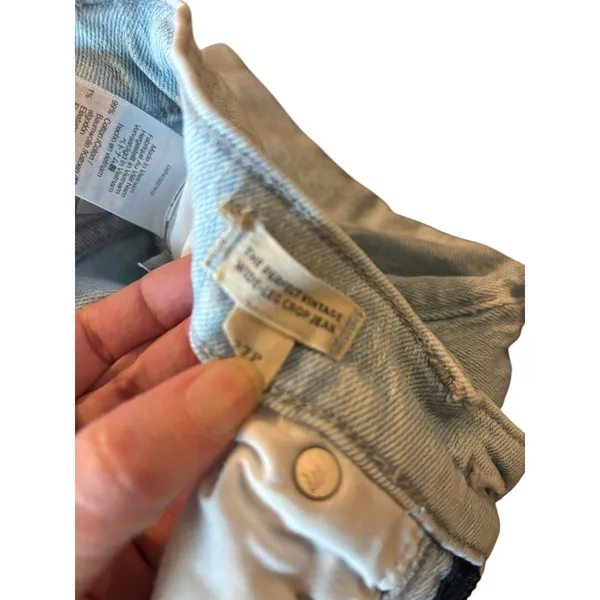 Madewell The Perfect Vintage Wide-Leg Cropped Jean Size 27P - Image 5