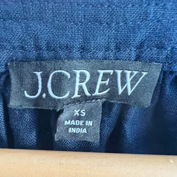 J. Crew dress size Extra Small blue linen cabana coverup - Image 9