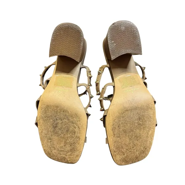 Steve Madden Shoes Womens Size 8 Beige Studded‎ Block Heel Sandals Intricate-S - Image 9