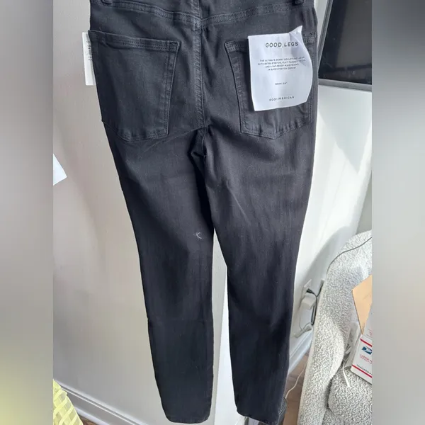 NWT GOOD AMERICAN - Black Good Legs Skinny Jeans - $129 - Size 4/27 waist - Image 6