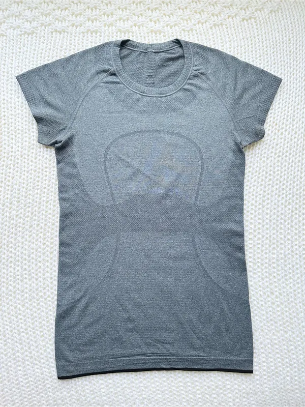 Lululemon Swiftly Tech Short Sleeve - Heathered Black - 6 - Image 7