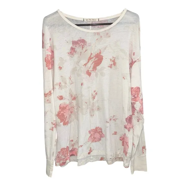 We the Free people Arielle printed tunic floral cream pink women’s small top - Image 3