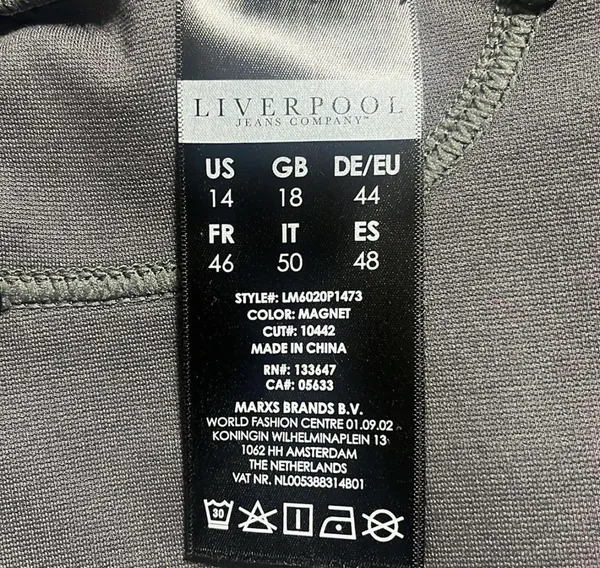 Liverpool Jean Co. Skirt Sz 14 Black/Gray Textured Casual Work Wear - Image 7