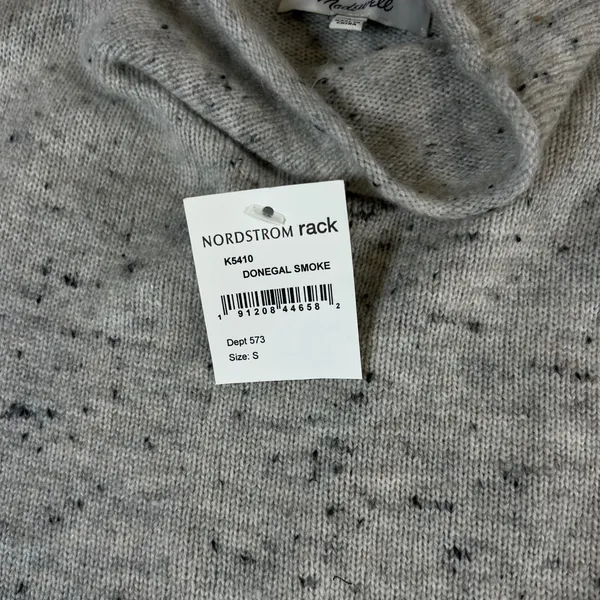 Madewell Donegal Smoke Roll Neck Wool Blend Sweater Grey K5410 Womens Small NWT - Image 5