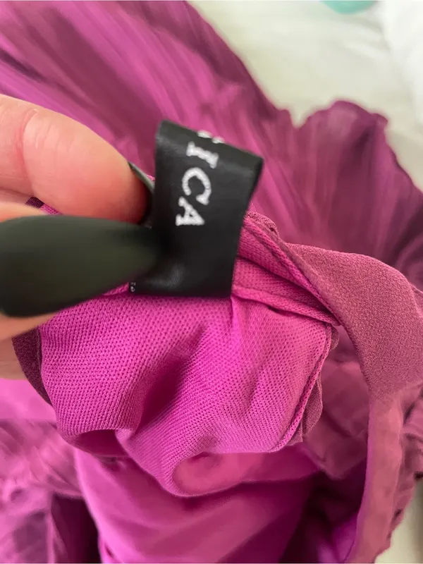 Pleated Magenta Halter Blouse — Women’s Sleeveless Top - Image 4