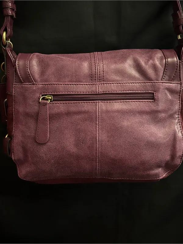 Tignanello Women's Plum Multi-Pocket Crossbody Shoulder Bag - Image 10