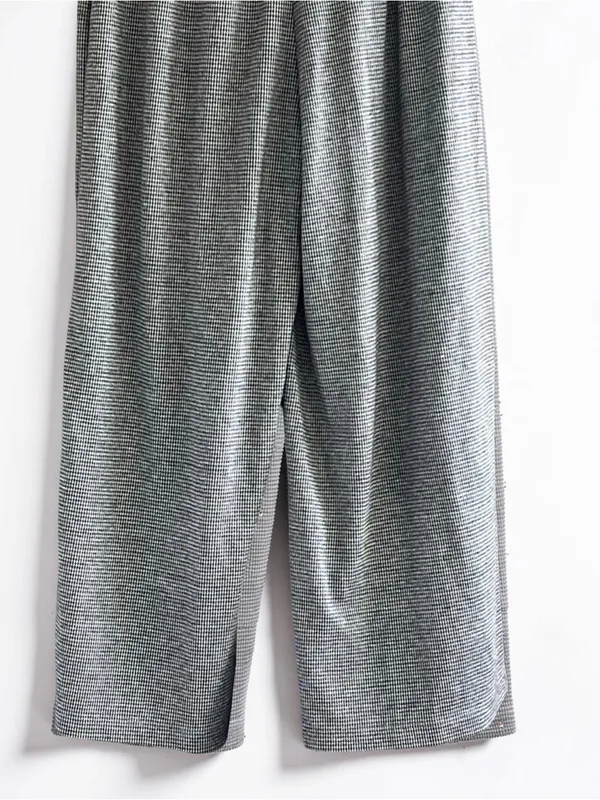 Anthropologie Maeve houndstooth plaid pleated wide-leg crop pants - Image 7