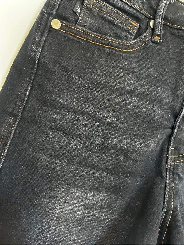Judy Blue Black Denim Cut Off High Rise‎ Waist Jean Shorts Size Small - Image 3