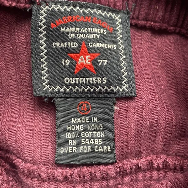 American Eagle Retro Corduroy Overalls Dress - Image 3