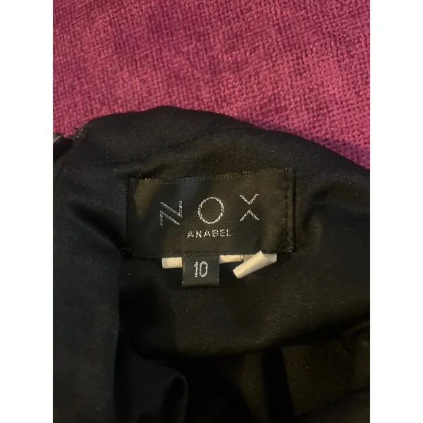 NOX ANABEL Black Ruched Mini Dress Strappy STRETCHY Size 10 Medium M T710 - Image 5