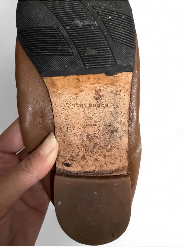 Tory Burch Brown Genuine leather ballet flats Size:5.5 - Image 3