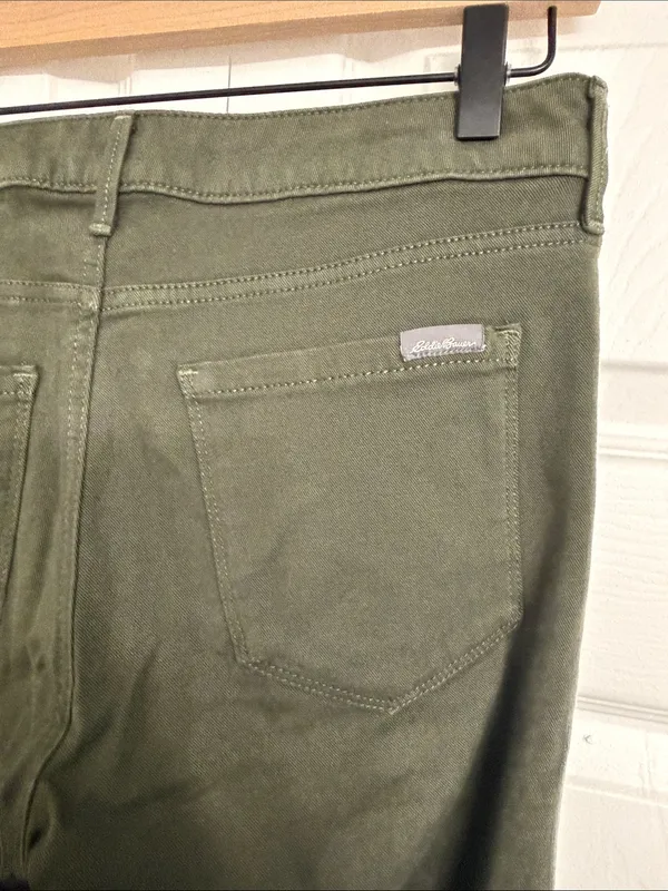 EDDIE BAUER Olive Green Women's Jeans - Image 8